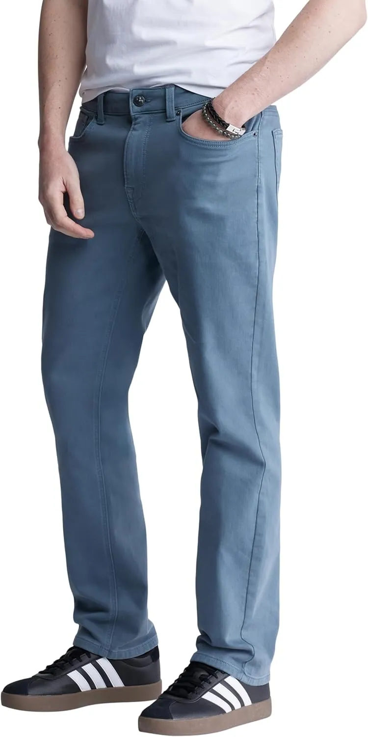 Buffalo David Bitton Men's Non-Denim Straight Leg Six French Terry Pants with Cotton Blend Stretch