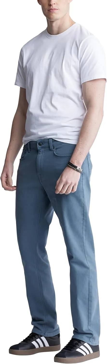 Buffalo David Bitton Men's Non-Denim Straight Leg Six French Terry Pants with Cotton Blend Stretch