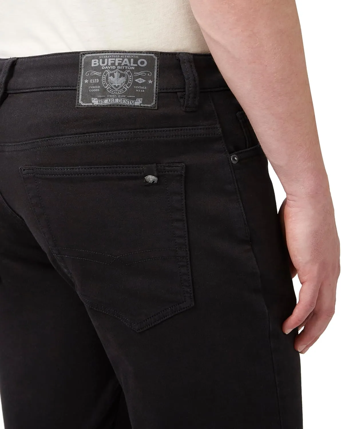 Buffalo David Bitton Men's Non-Denim Straight Leg Six French Terry Pants with Cotton Blend Stretch