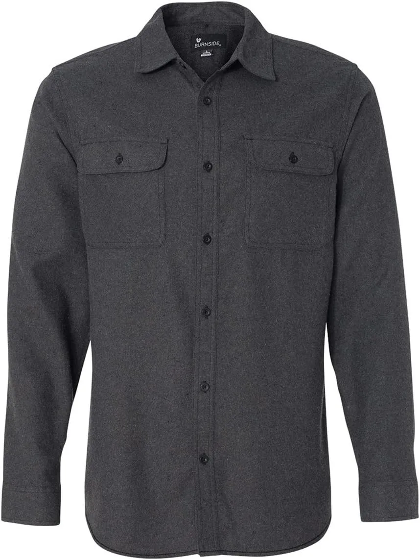 Burnside Long Sleeve Solid Flannel Shirt (BU8200)