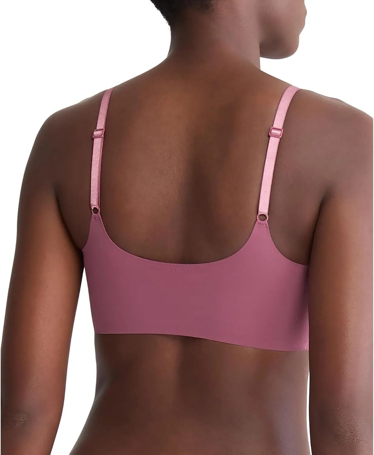 Calvin Klein Women's Invisibles Comfort Seamless Adjustable Skinny Strap Bralette Bra