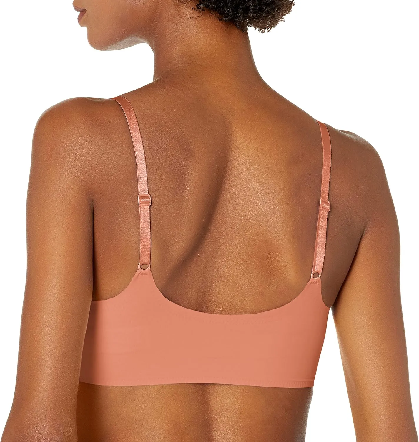 Calvin Klein Women's Invisibles Comfort Seamless Adjustable Skinny Strap Bralette Bra