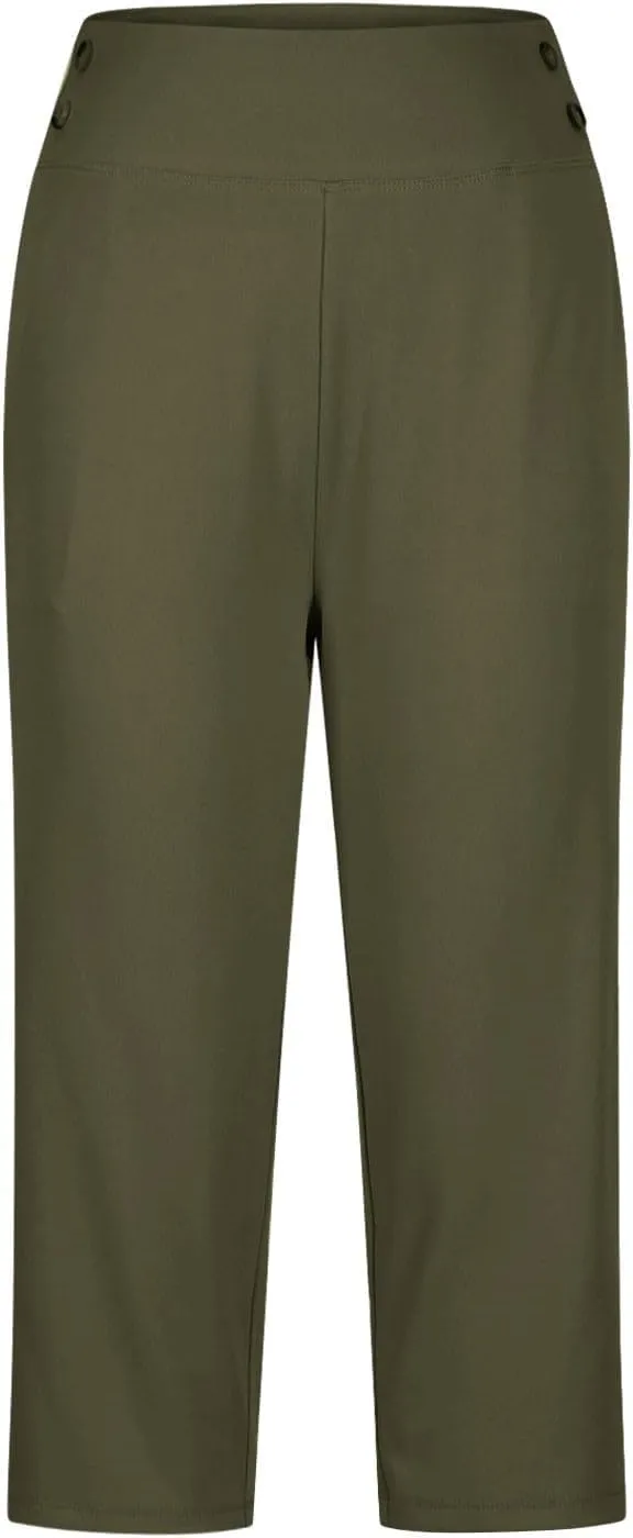 Capri Pants for Women Stretch High Waisted Crop Office Work Pants Summer Casual Capris Slacks Yoga Dress Pant