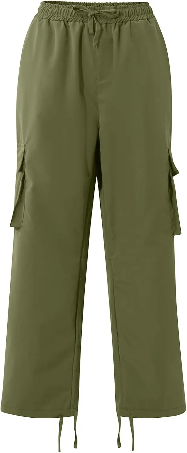 Cargo Pants for Men Baggy Stretch Cargo Work Pants Elastic Waist Straight Leg Sweatpants with Pockets Tactical Pants