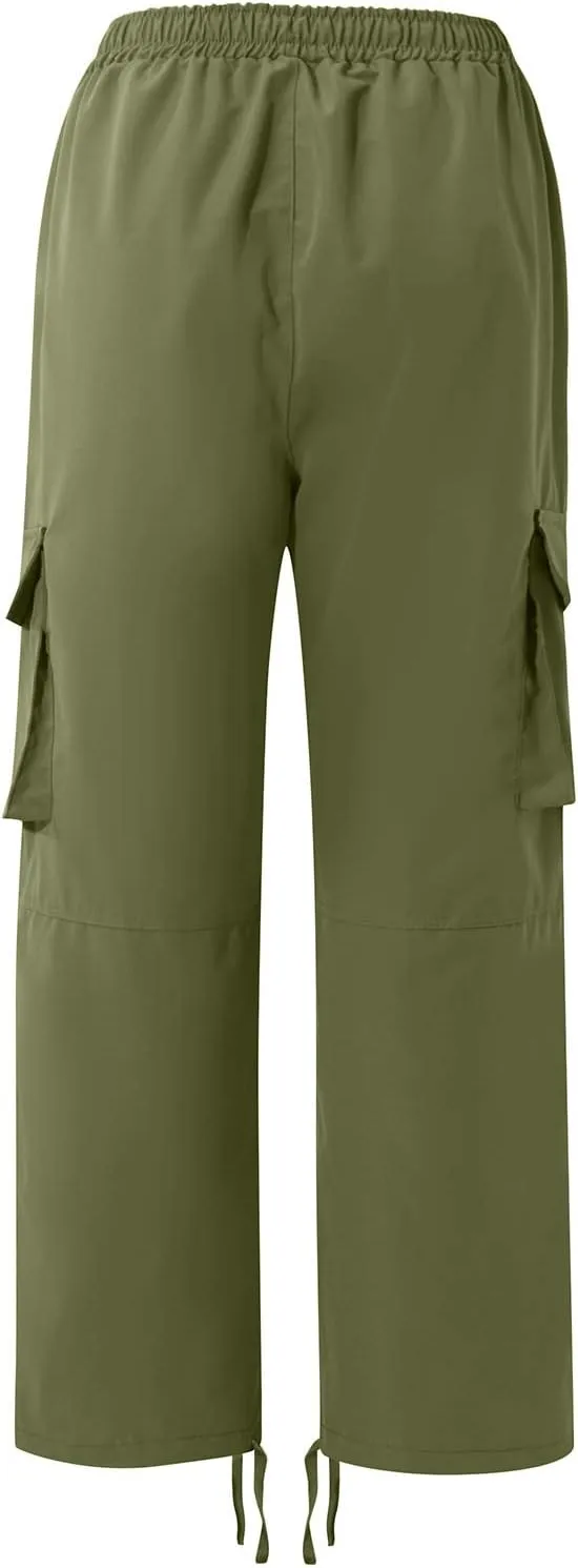 Cargo Pants for Men Baggy Stretch Cargo Work Pants Elastic Waist Straight Leg Sweatpants with Pockets Tactical Pants