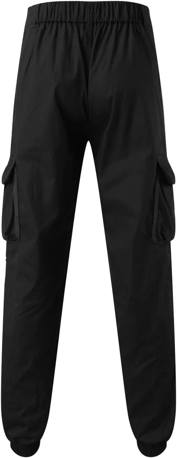 Cargo Pants for Men Big Tall Cotton Casual Cargo Work Pants Baggy Joggers Athletic Pants Loose Straight Sweatpants