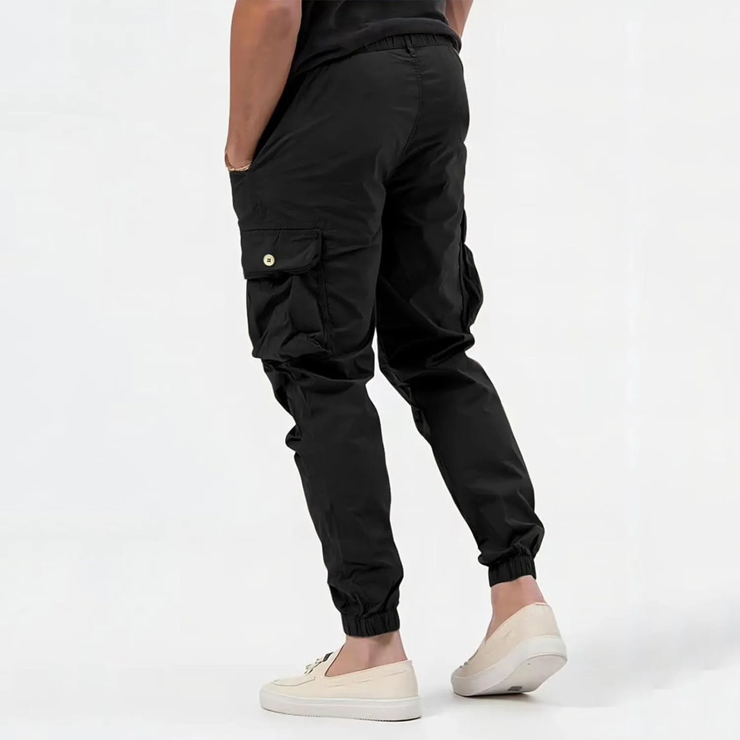 Cargo Pants for Men Big Tall Cotton Casual Cargo Work Pants Baggy Joggers Athletic Pants Loose Straight Sweatpants