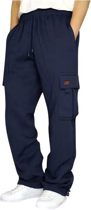 Cargo Pants for Men Relaxed Fit Pants Cargo Pants Fashion Baggy Pants Drawstring Trousers Baggy with Pockets