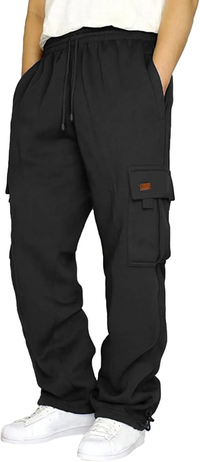 Cargo Pants for Men Relaxed Fit Pants Cargo Pants Fashion Baggy Pants Drawstring Trousers Baggy with Pockets