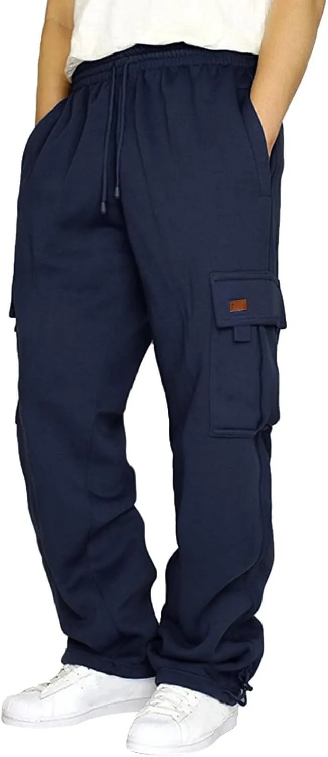 Cargo Pants for Men Relaxed Fit Pants Cargo Pants Fashion Baggy Pants Drawstring Trousers Baggy with Pockets