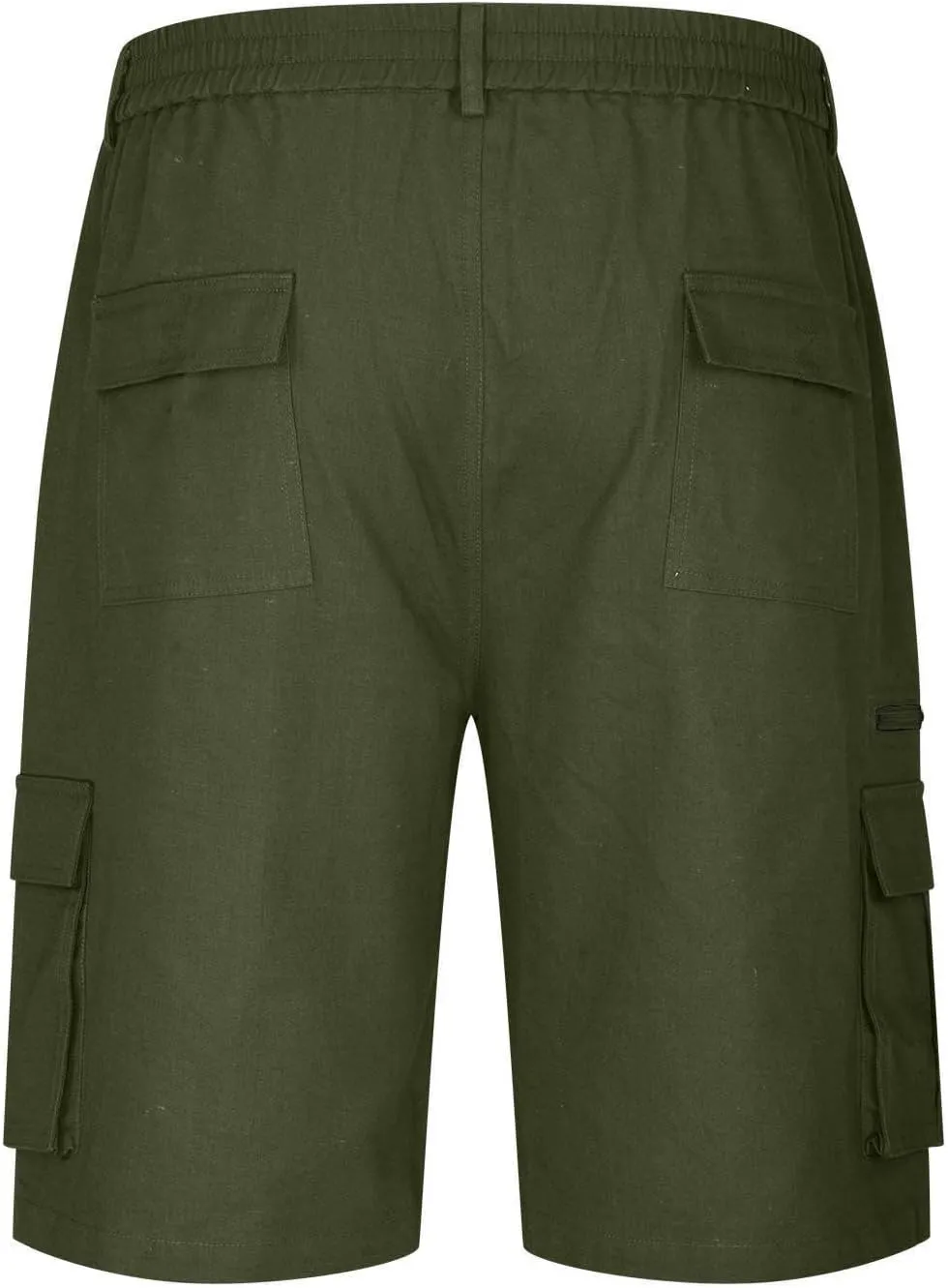 Cargo Shorts for Men Stretch Waist Straight Bermuda Shorts with Multi-Pockets Outdoor Camping Running Athletic Pant