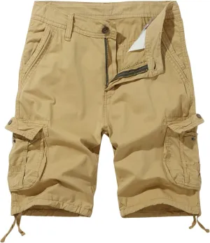 Cargo Shorts for Men Tactical Button Shorts Straight Breathable Biking Stretch Comfy Summer Outdoor