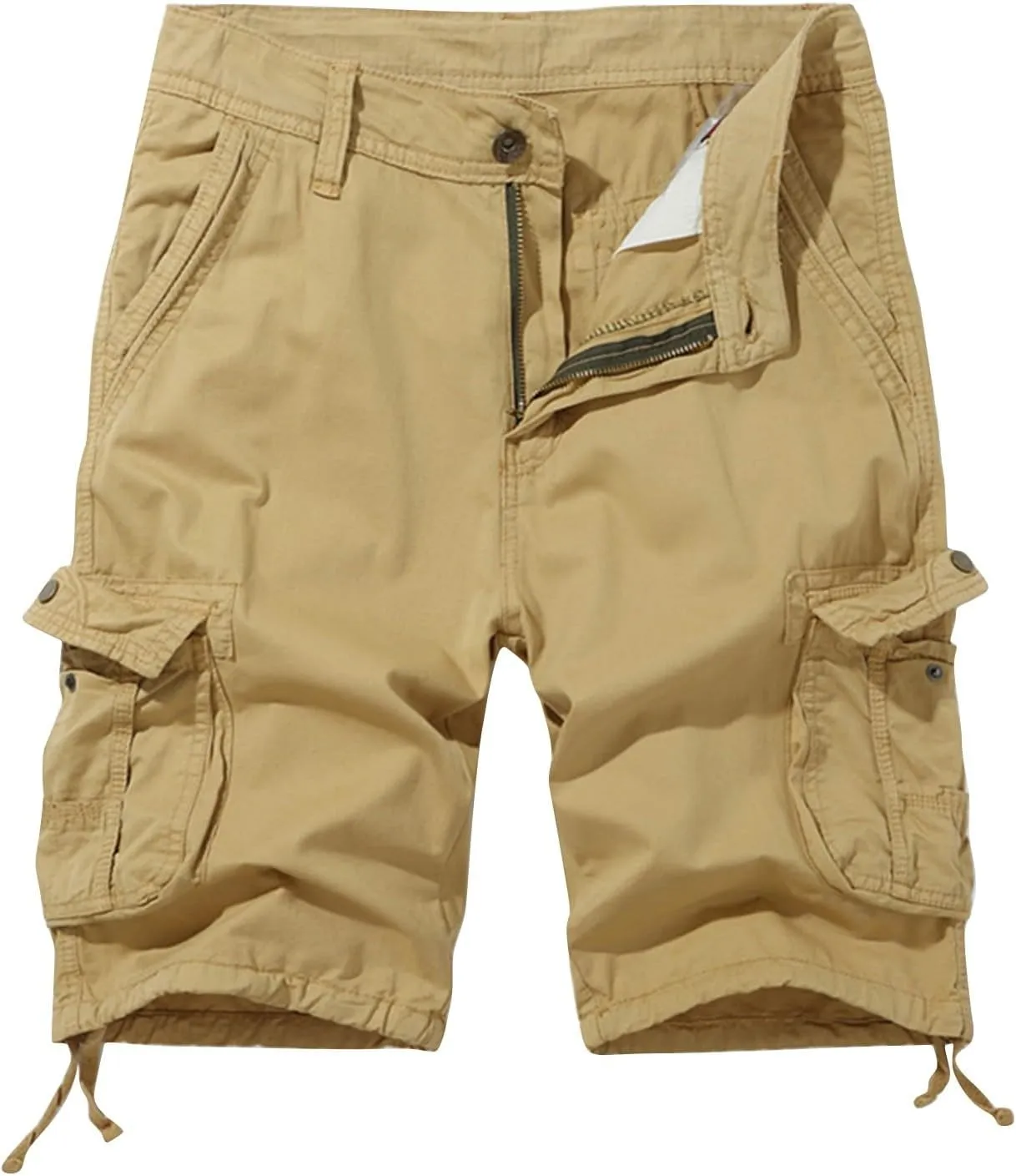 Cargo Shorts for Men Tactical Button Shorts Straight Breathable Biking Stretch Comfy Summer Outdoor
