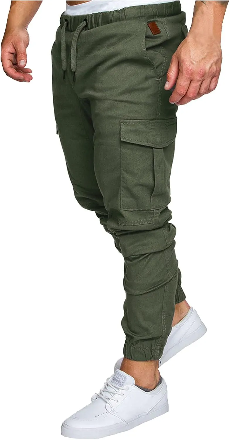 Cargo Sweatpants for Men Big and Tall Long Trousers Men Athletic Jogger Sports Outdoor Trousers Men's Sweatpants with