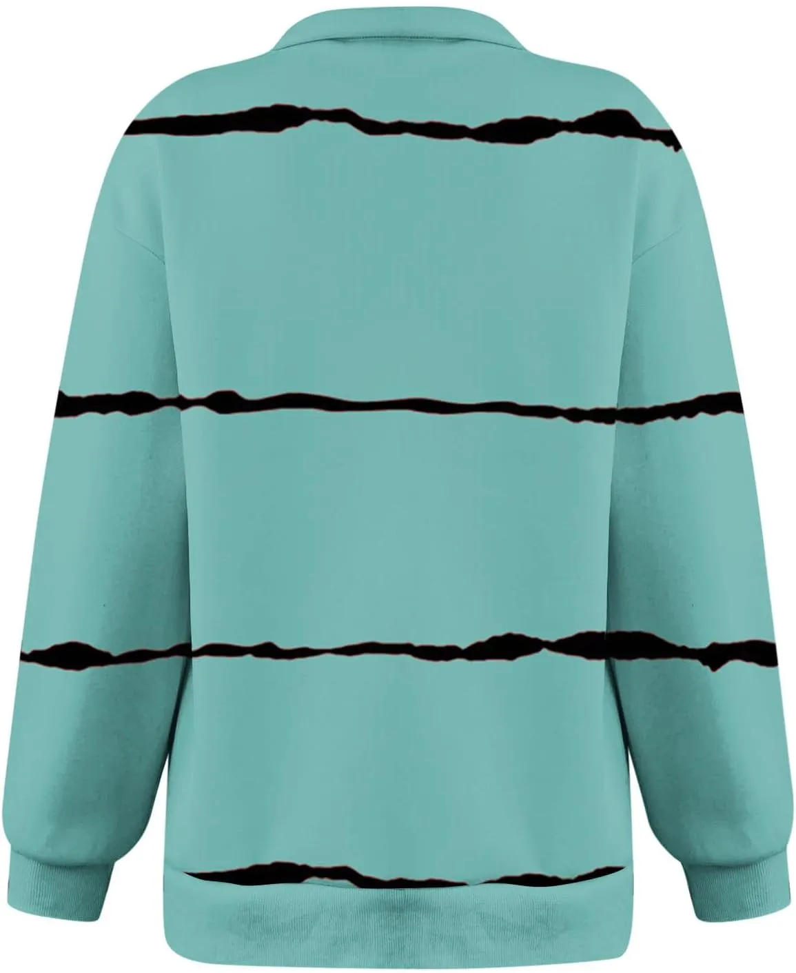 Ceboyel Women Striped Print Sweatshirts 2023 Oversized Hoodie Pullover 1/4 Zip Casual Fall Tops Loose Fit Trendy Outfits