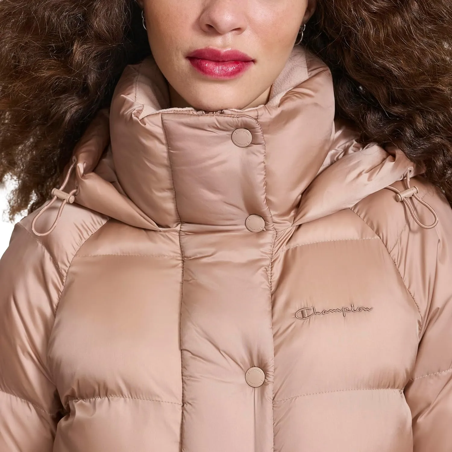 Champion Women's Quilted Mid-Weight Puffer Jacket with Hood