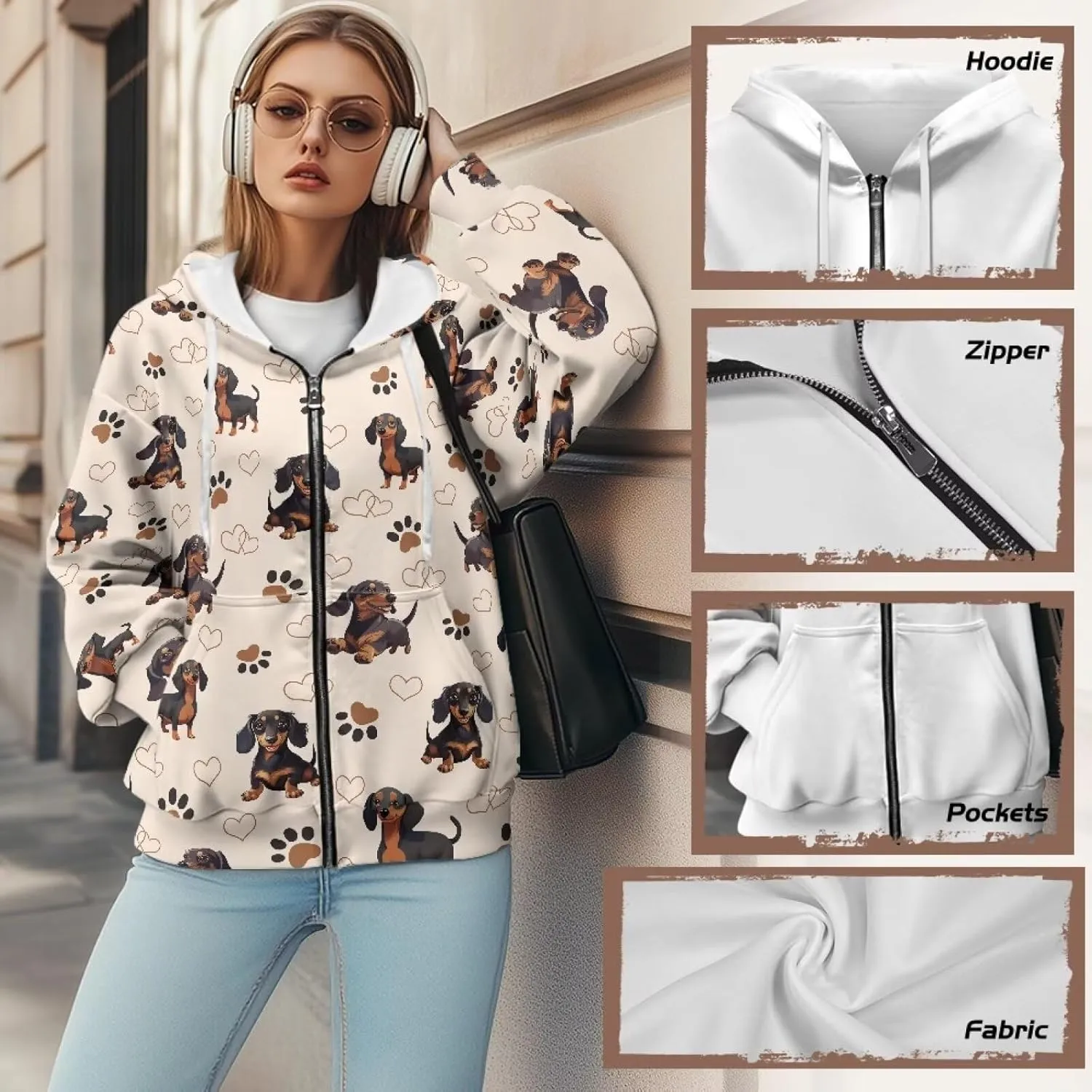Christmas Sweatshirt for Women Jackets Casual Loose Plus Size Hoodies Zip Up Lightweight Long Sleeve Oversized