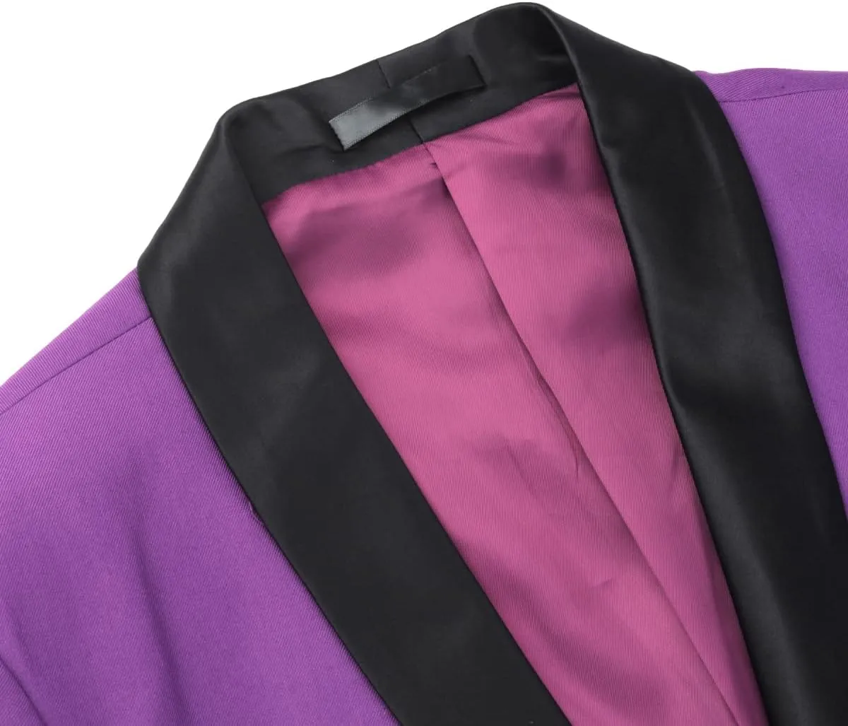 Cloudstyle Mens Tux Suits 2-Piece Shawl Collar Solid Prom Party Jacket Coat Pants Sets
