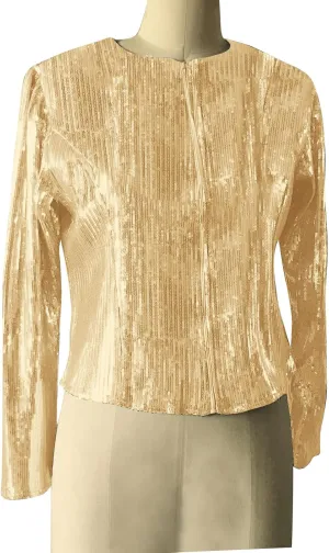 Cololura Women Casual Open Front Sequin Jackets Cardigan Glitter Long Sleeve Short Coats Crop Blazer