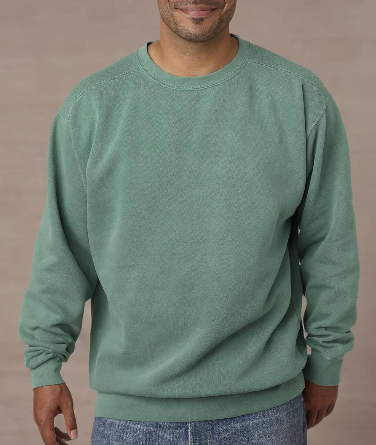 Comfort Colors 1566 Chouinard Adult Crew Neck Blended Sweatshirt Black DirDye