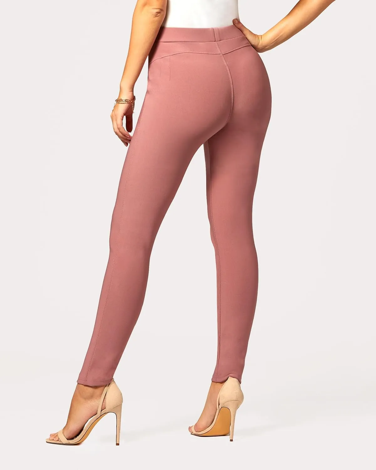 Conceited Stretch Ponte Pants for Women - Dressy Leggings - High Waist Shaping Butt Lifting