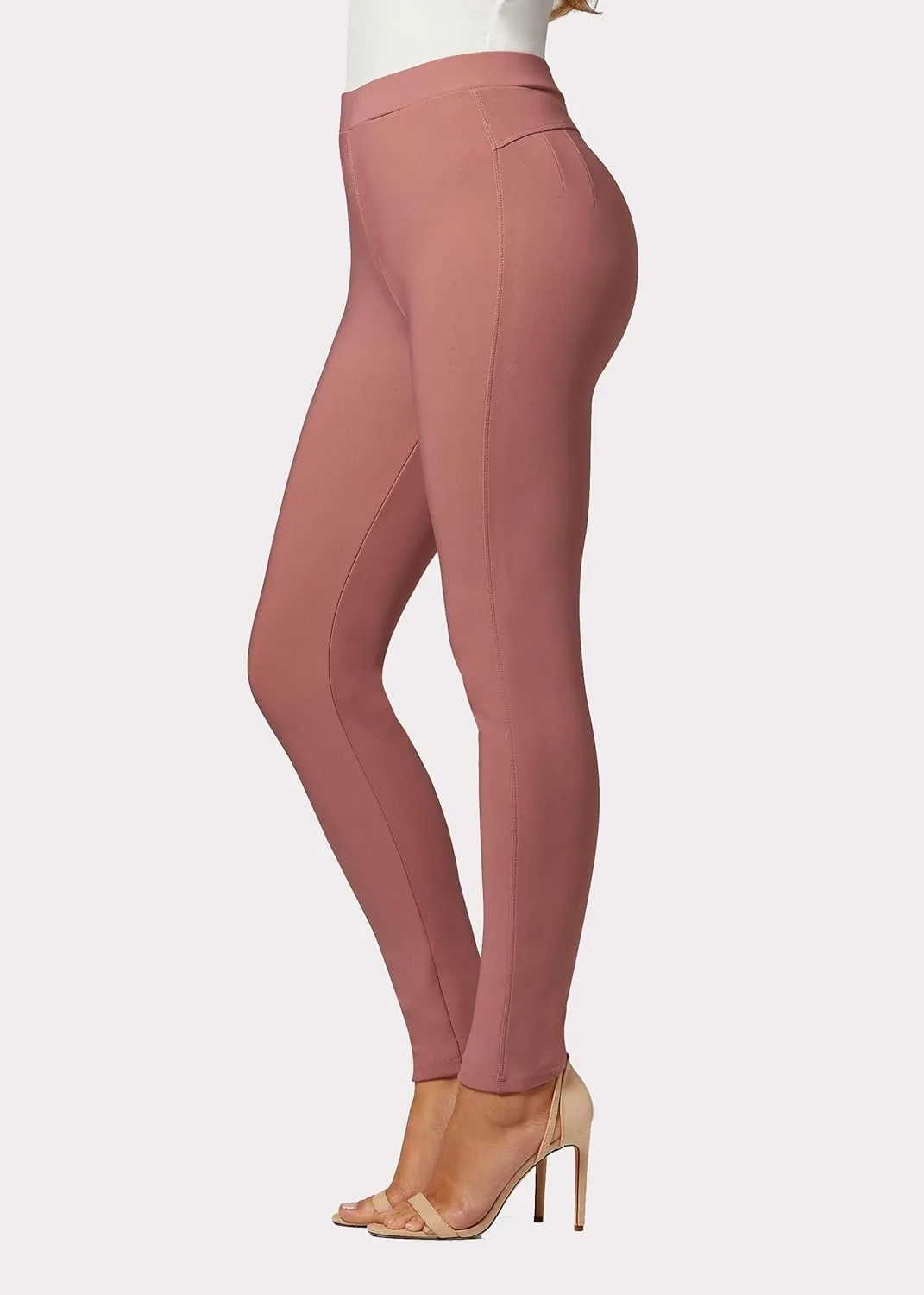 Conceited Stretch Ponte Pants for Women - Dressy Leggings - High Waist Shaping Butt Lifting