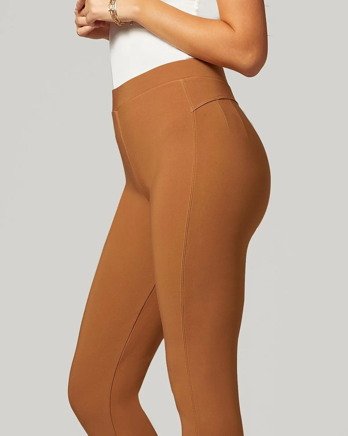 Conceited Stretch Ponte Pants for Women - Dressy Leggings - High Waist Shaping Butt Lifting
