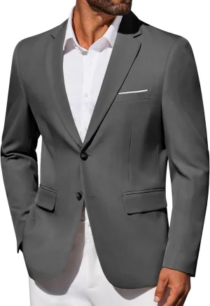 COOFANDY Men's Blazer Business Suit Jacket Slim Fit Two Button Casual Sport Coats