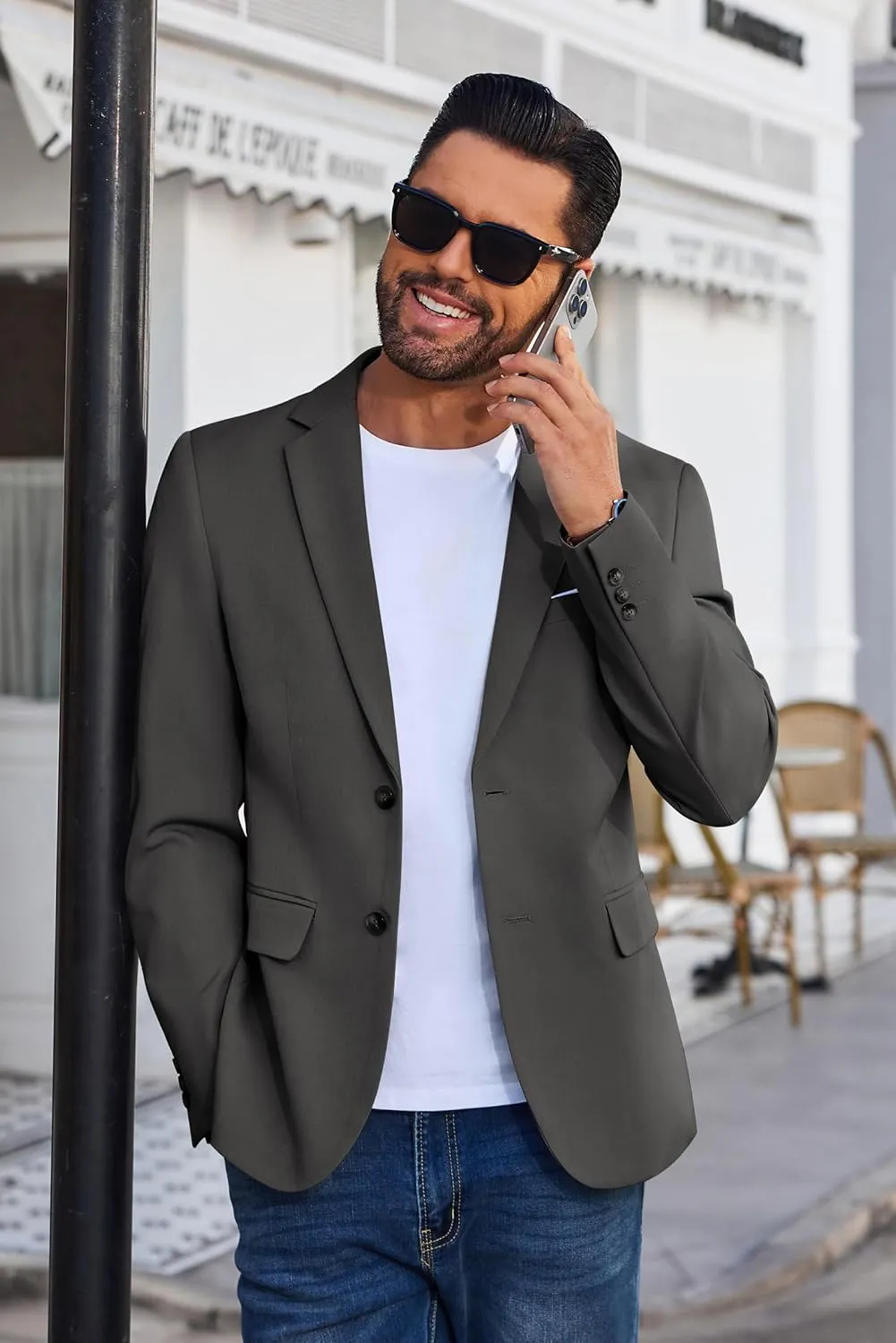 COOFANDY Men's Blazer Business Suit Jacket Slim Fit Two Button Casual Sport Coats