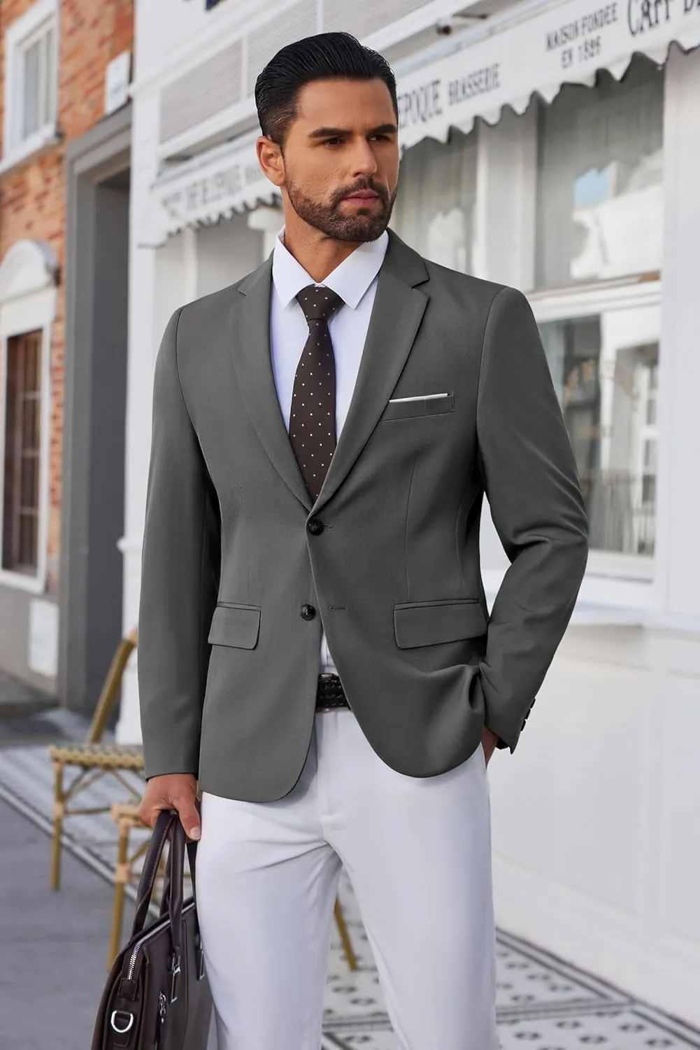 COOFANDY Men's Blazer Business Suit Jacket Slim Fit Two Button Casual Sport Coats