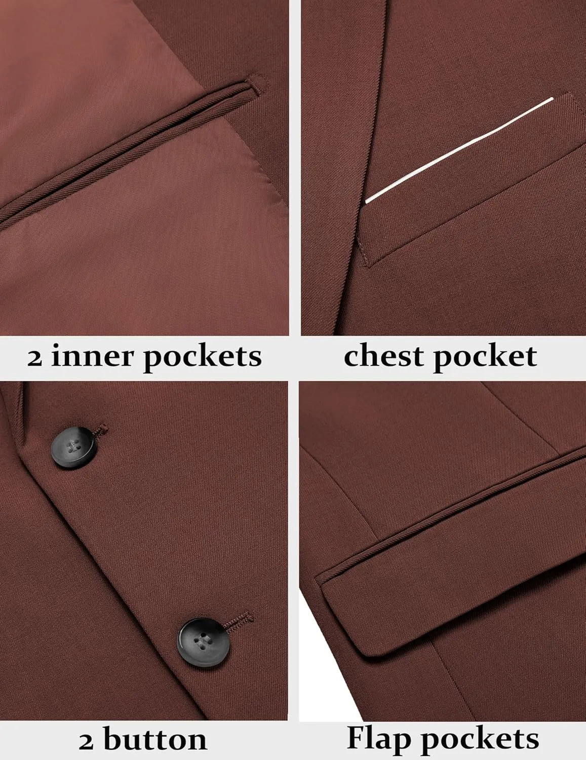 COOFANDY Men's Blazer Business Suit Jacket Slim Fit Two Button Casual Sport Coats