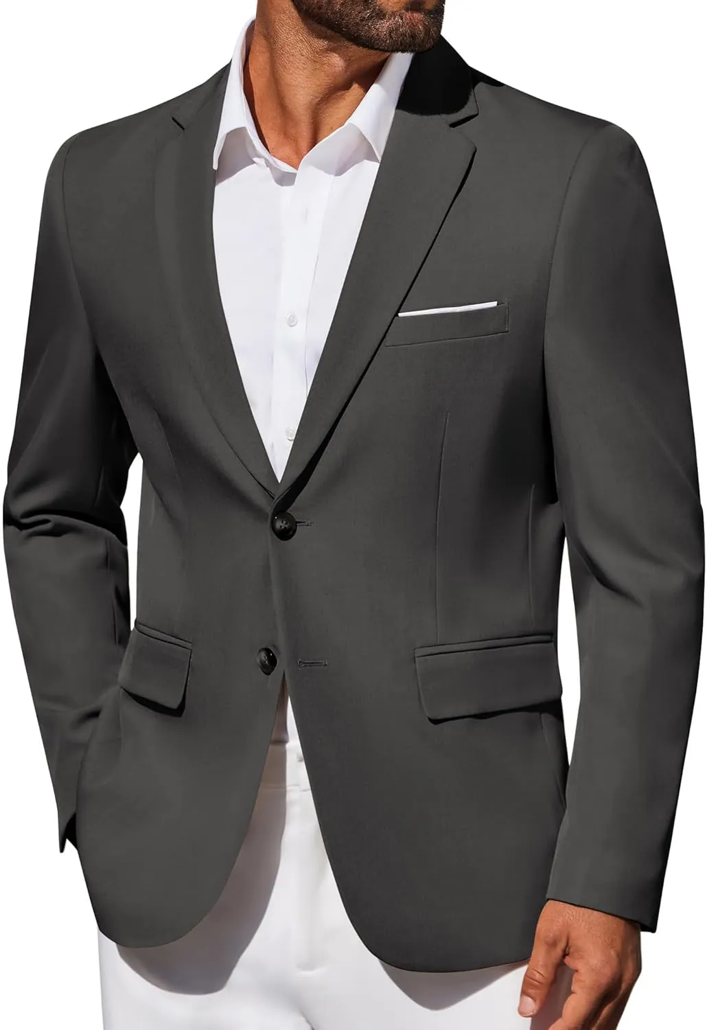 COOFANDY Men's Blazer Business Suit Jacket Slim Fit Two Button Casual Sport Coats