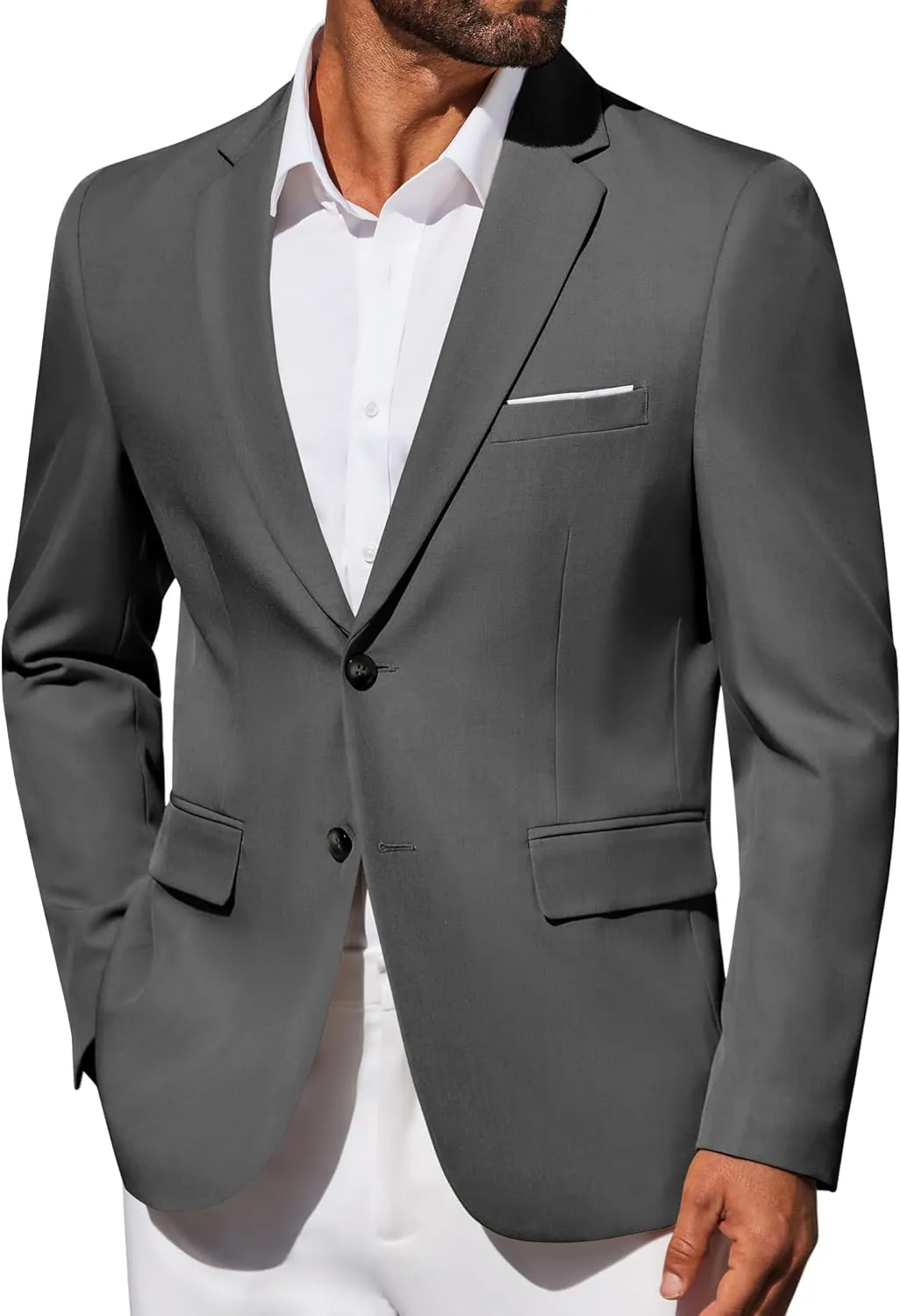 COOFANDY Men's Blazer Business Suit Jacket Slim Fit Two Button Casual Sport Coats