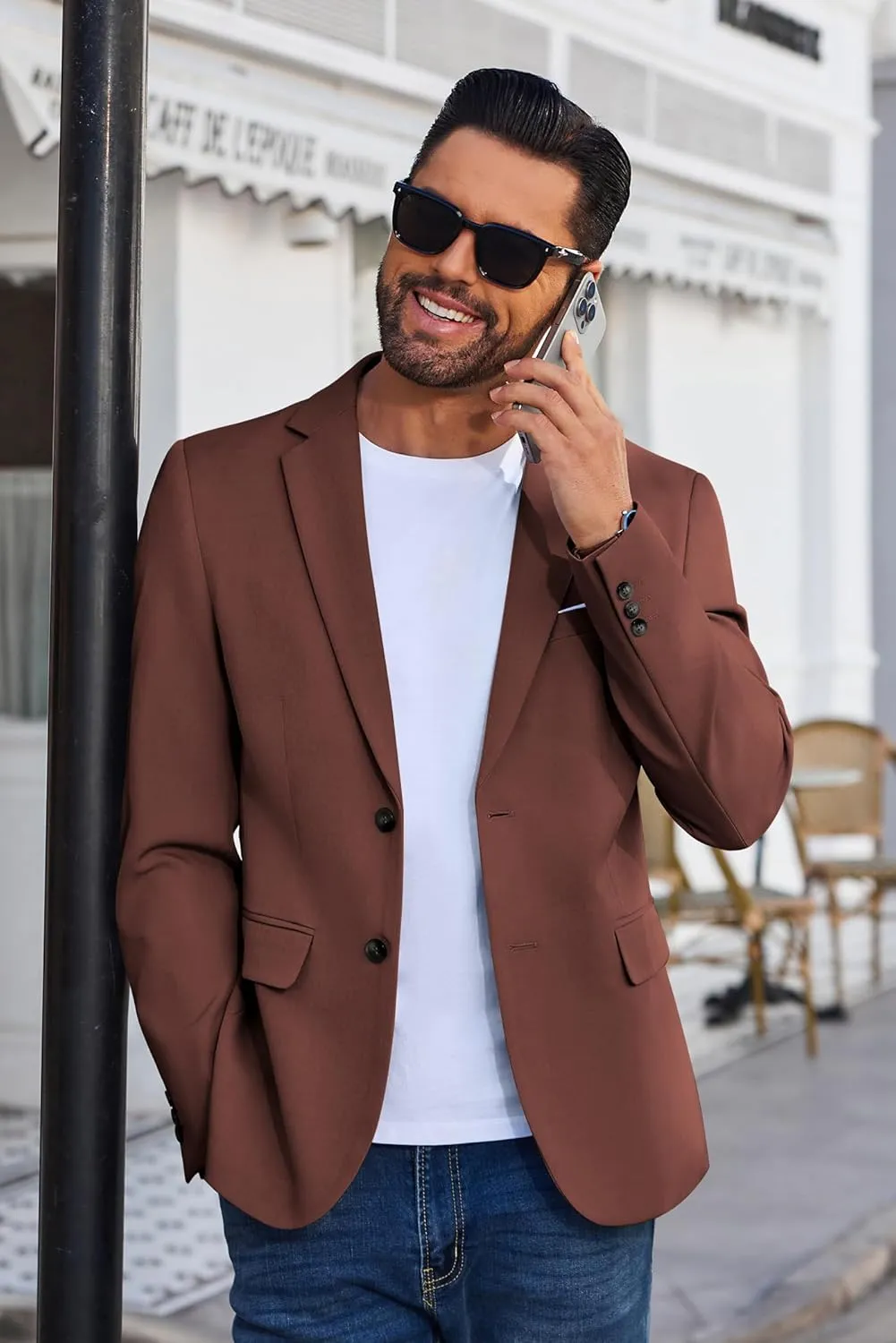 COOFANDY Men's Blazer Business Suit Jacket Slim Fit Two Button Casual Sport Coats