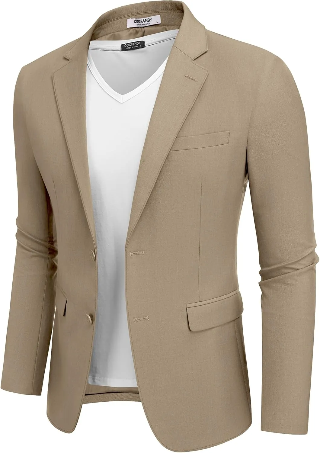 COOFANDY Men's Casual Blazer Lightweight Sport Coats Two Buttons Slim Fit Suit Jacket for Business Wedding Dress