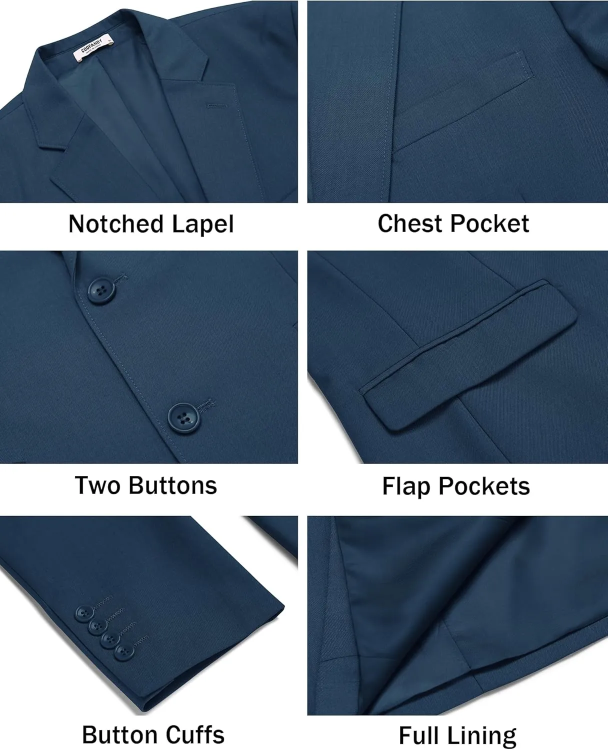COOFANDY Men's Casual Blazer Lightweight Sport Coats Two Buttons Slim Fit Suit Jacket for Business Wedding Dress