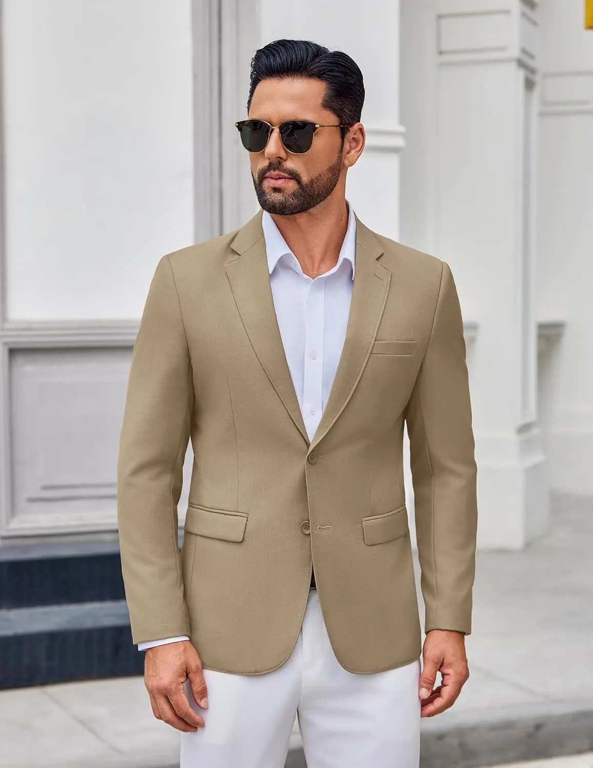 COOFANDY Men's Casual Blazer Lightweight Sport Coats Two Buttons Slim Fit Suit Jacket for Business Wedding Dress