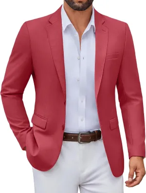 COOFANDY Men's Casual Blazer Lightweight Sport Coats Two Buttons Slim Fit Suit Jacket for Business Wedding Dress