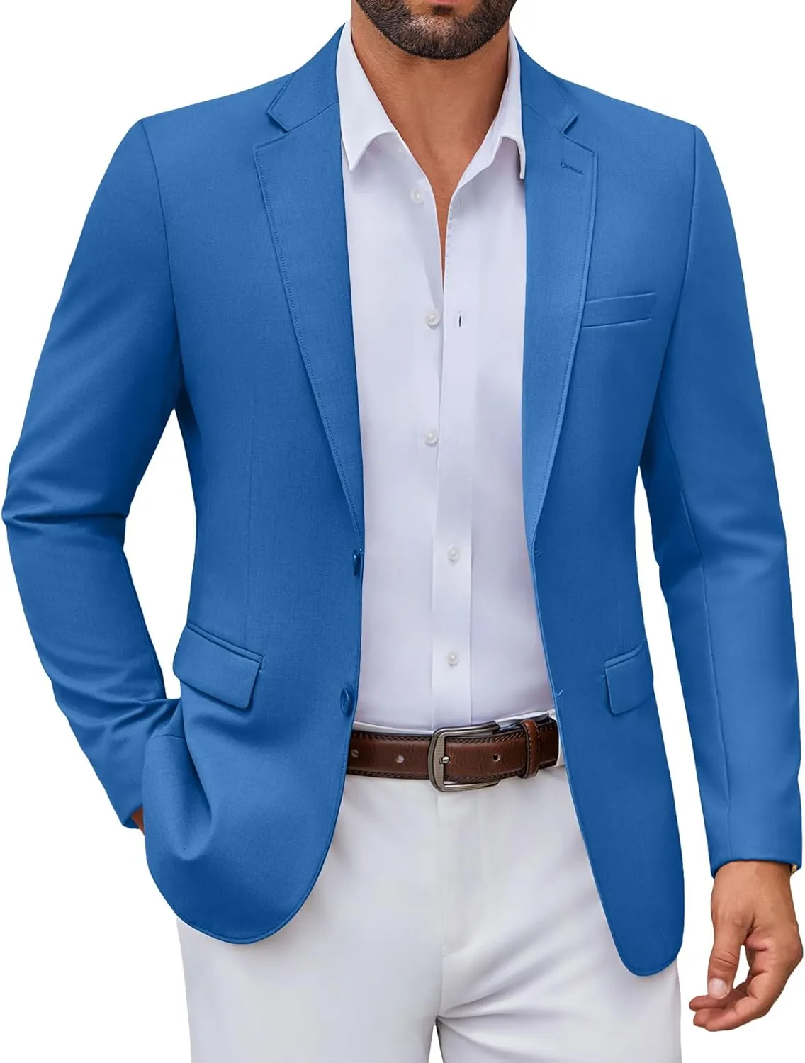 COOFANDY Men's Casual Blazer Lightweight Sport Coats Two Buttons Slim Fit Suit Jacket for Business Wedding Dress