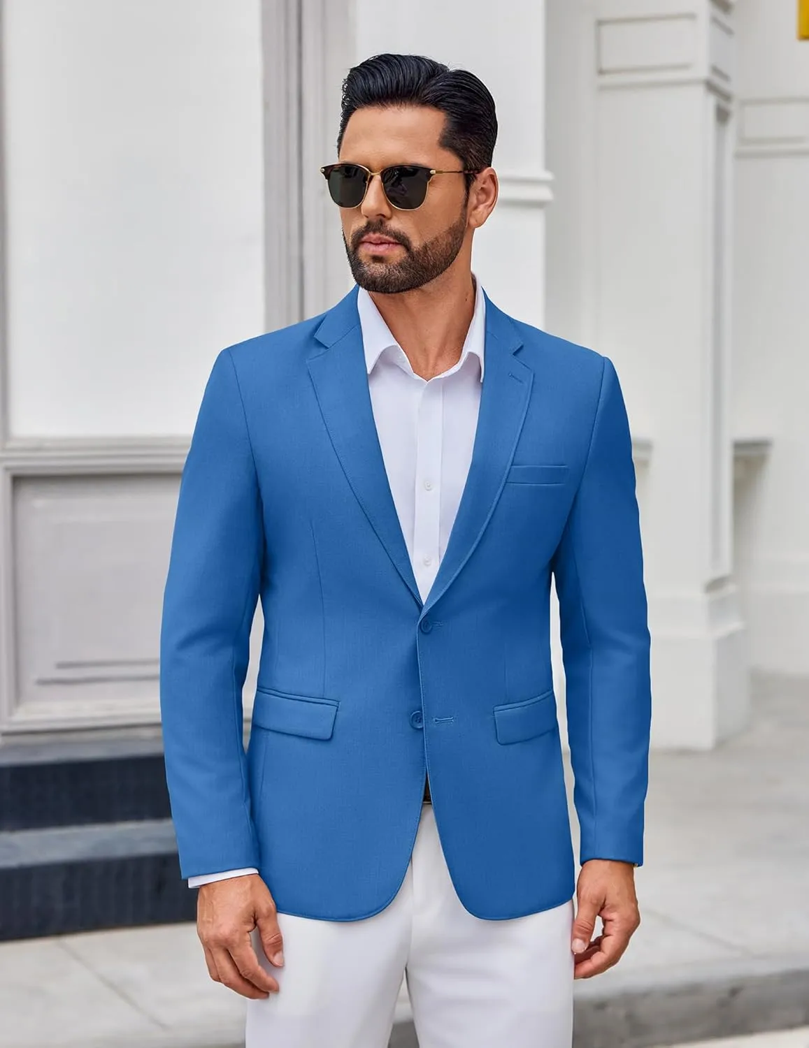 COOFANDY Men's Casual Blazer Lightweight Sport Coats Two Buttons Slim Fit Suit Jacket for Business Wedding Dress