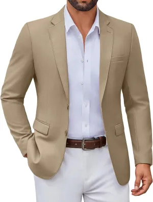 COOFANDY Men's Casual Blazer Lightweight Sport Coats Two Buttons Slim Fit Suit Jacket for Business Wedding Dress