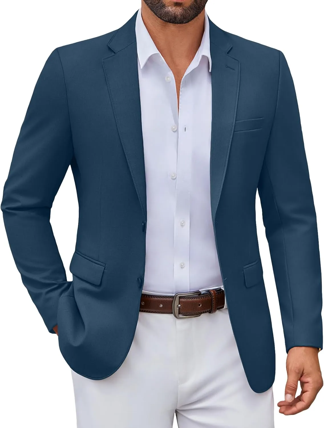 COOFANDY Men's Casual Blazer Lightweight Sport Coats Two Buttons Slim Fit Suit Jacket for Business Wedding Dress