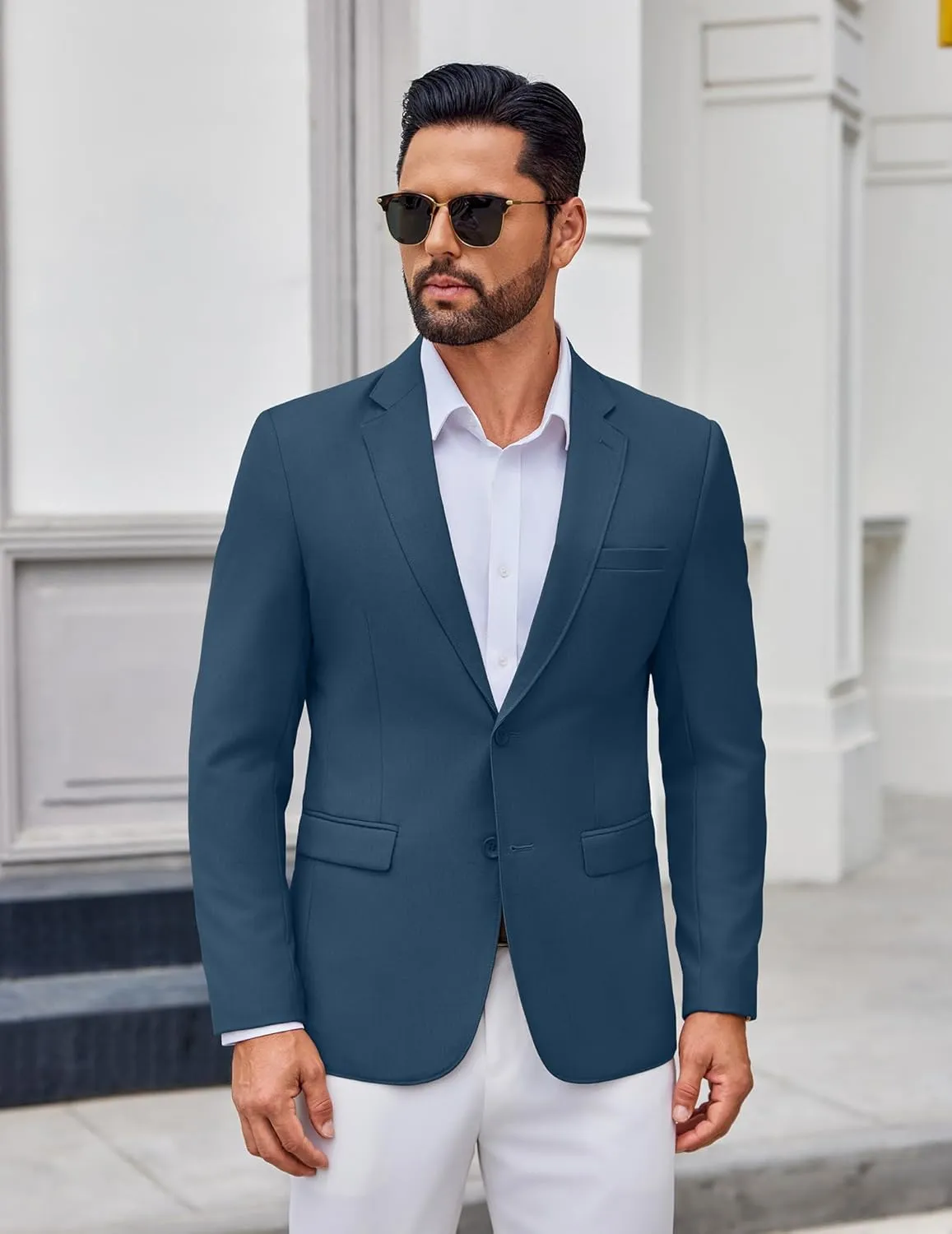 COOFANDY Men's Casual Blazer Lightweight Sport Coats Two Buttons Slim Fit Suit Jacket for Business Wedding Dress