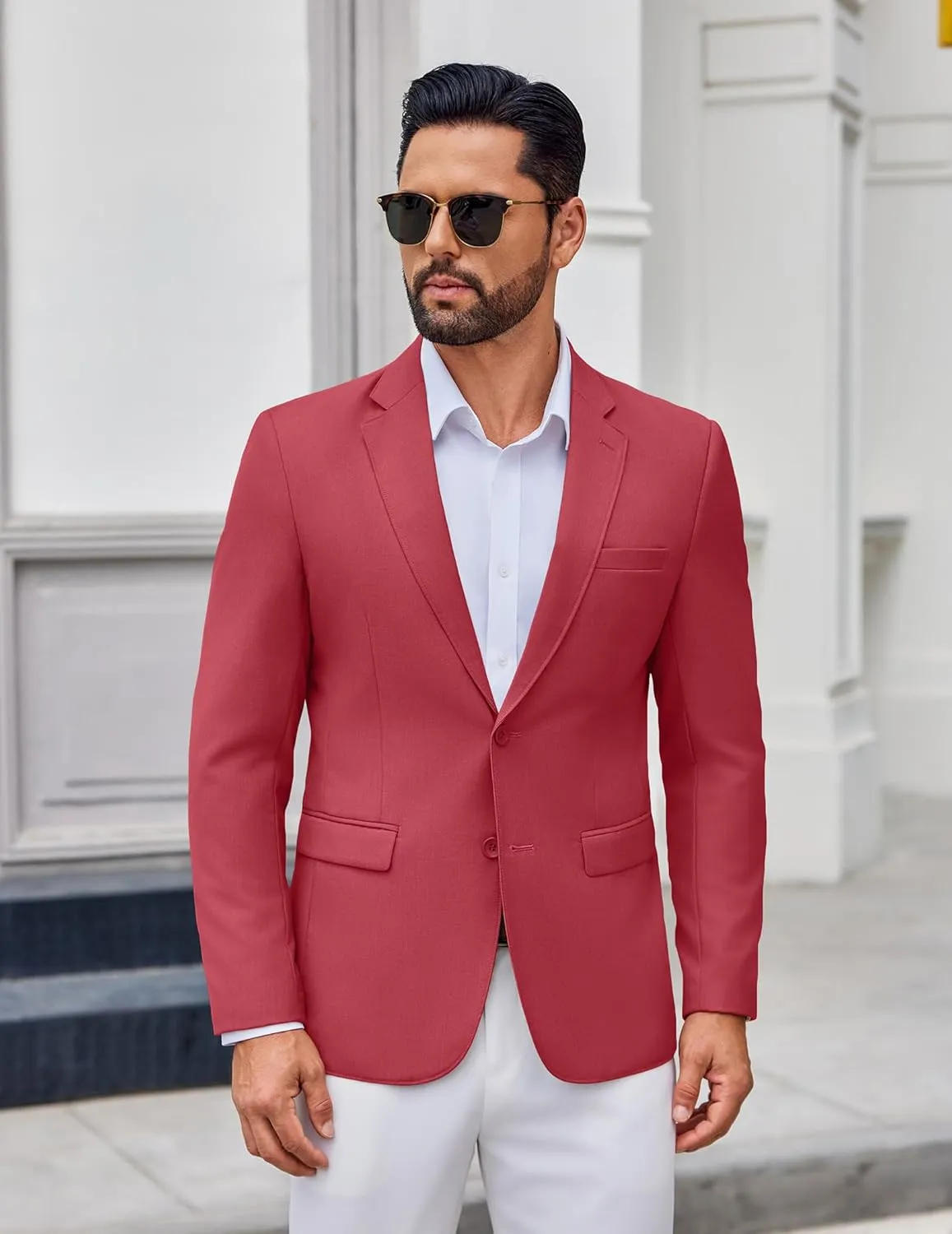 COOFANDY Men's Casual Blazer Lightweight Sport Coats Two Buttons Slim Fit Suit Jacket for Business Wedding Dress