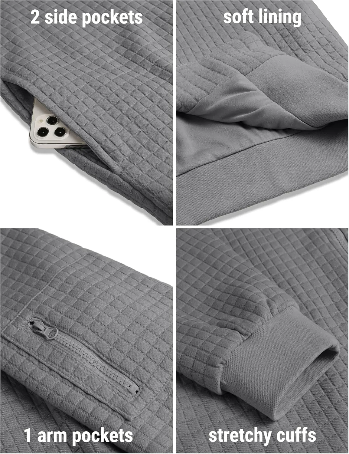 COOFANDY Mens Casual Jackets Lightweight Fall Bomber Jacket Full Zip Knit Sweater Jacket Varsity Coat