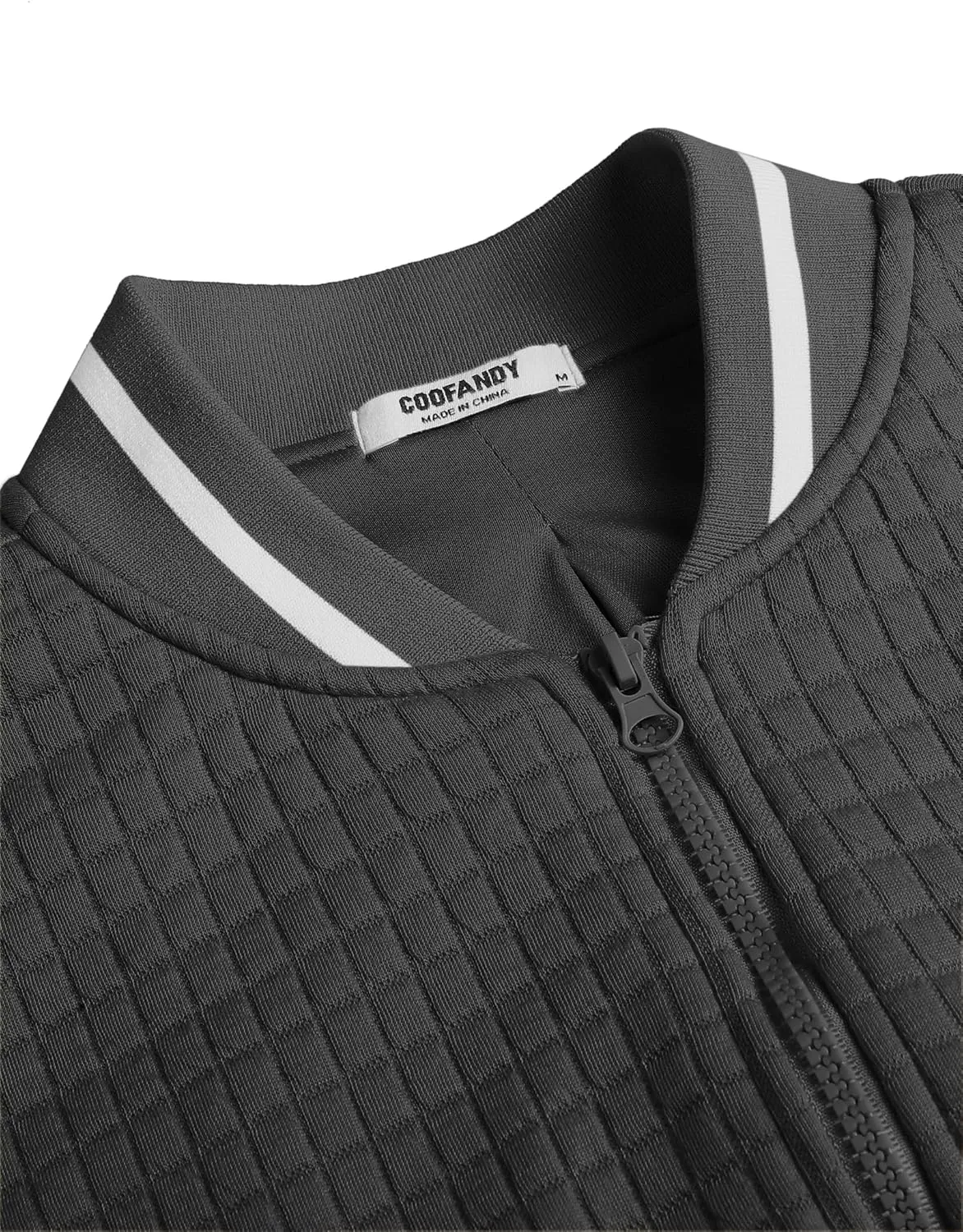 COOFANDY Mens Casual Jackets Lightweight Fall Bomber Jacket Full Zip Knit Sweater Jacket Varsity Coat