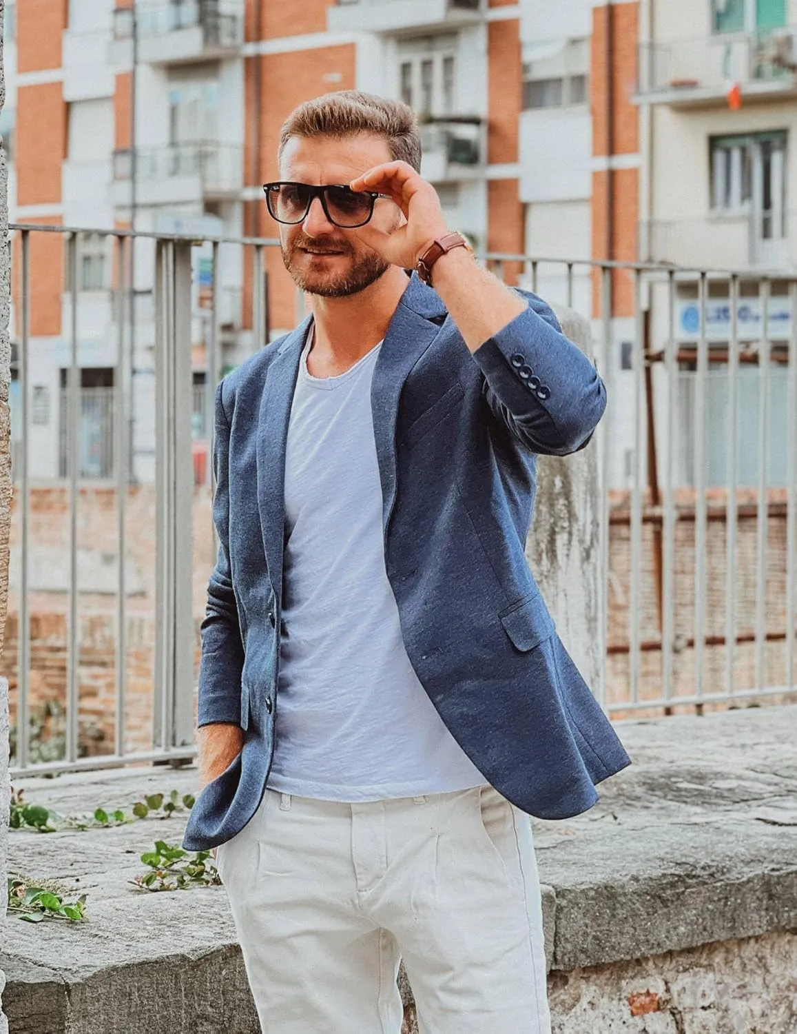COOFANDY Men's Casual Knit Blazer Stretch Slim Fit Sport Coat Two Button Lightweight Suit Jackets