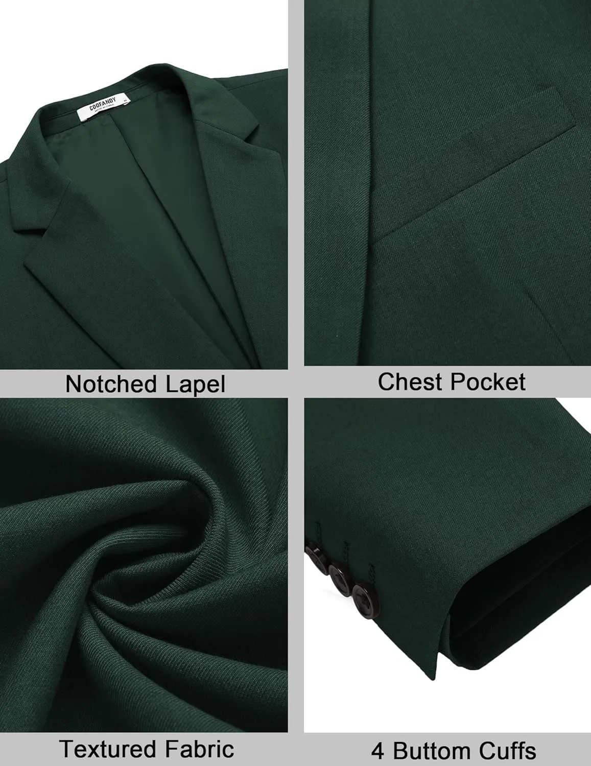 COOFANDY Mens Casual Sport Coat Slim Fit Lightweight Blazers Jacket Two Button Business Suit Jackets