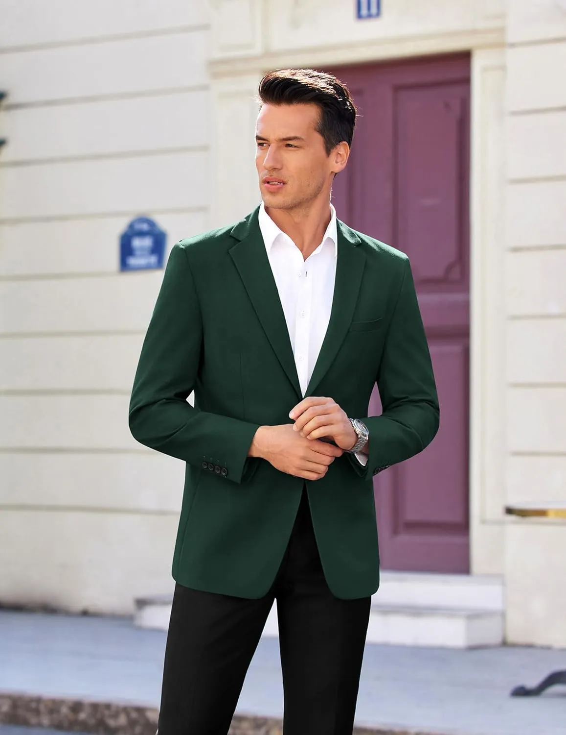 COOFANDY Mens Casual Sport Coat Slim Fit Lightweight Blazers Jacket Two Button Business Suit Jackets