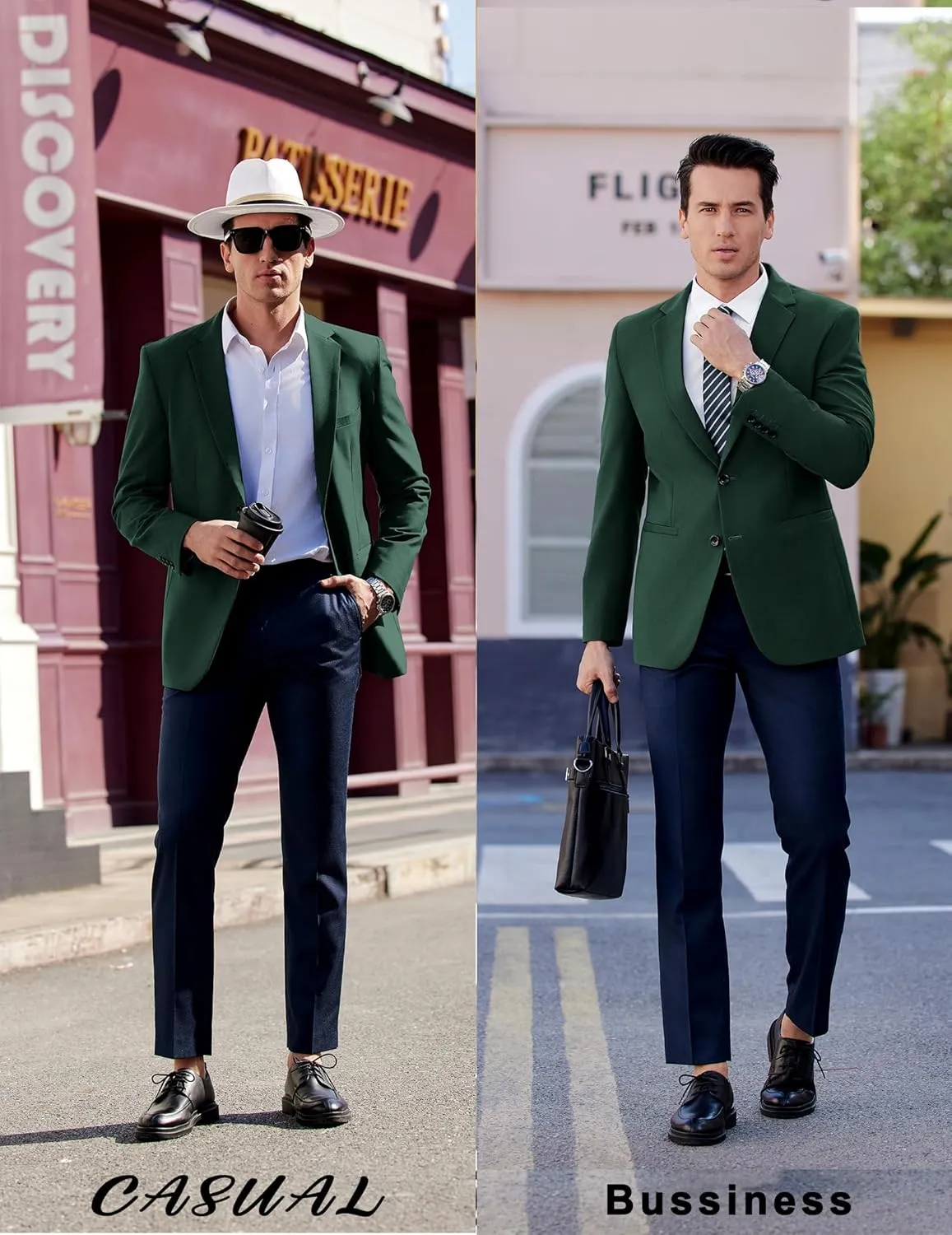 COOFANDY Mens Casual Sport Coat Slim Fit Lightweight Blazers Jacket Two Button Business Suit Jackets